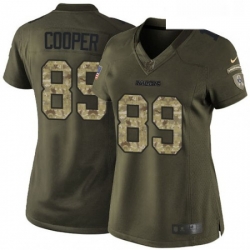 Womens Nike Oakland Raiders 89 Amari Cooper Elite Green Salute to Service NFL Jersey