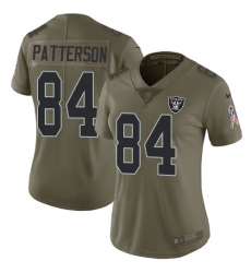 Womens Nike Raiders #84 Cordarrelle Patterson Olive  Stitched NFL Limited 2017 Salute to Service Jersey