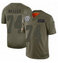 Womens Oakland Raiders 74 Kolton Miller Limited Camo 2019 Salute to Service Football Jersey