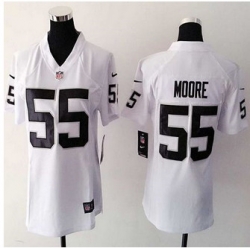 women New Raiders #55 Sio Moore White NFL Elite Jersey