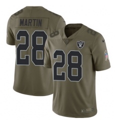Nike Raiders #28 Doug Martin Olive Youth Stitched NFL Limited 2017 Salute to Service Jersey