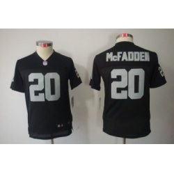 Nike Youth Oakland Raiders #20 Darren McFadden Black Color[Youth Limited Jerseys]