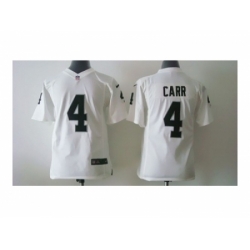 Nike Youth oakland raiders #4 carr white jerseys
