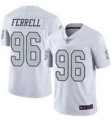 Raiders 96 Clelin Ferrell White Youth Stitched Football Limited Rush Jersey