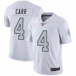 Youth Las Vegas Raiders 4 Derek Carr White Color Rush Limited Jersey