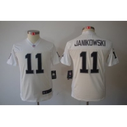 Youth Nike NFL Oakland Raiders #11 Sebastian Janikowski White Color[Youth Limited Jerseys]