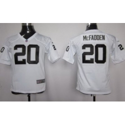 Youth Nike Oakland Raiders #20 Darren McFadden White Nike NFL Jerseys