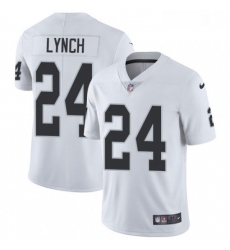 Youth Nike Oakland Raiders 24 Marshawn Lynch White Vapor Untouchable Limited Player NFL Jersey