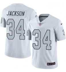 Youth Nike Oakland Raiders 34 Bo Jackson Elite White Rush Vapor Untouchable NFL Jersey