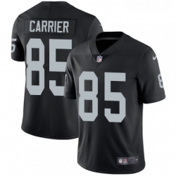 Youth Nike Oakland Raiders 85 Derek Carrier Black Team Color Vapor Untouchable Elite Player NFL Jersey