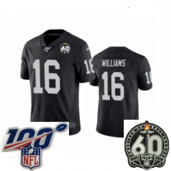 Youth Oakland Raiders #16 Tyrell Williams Black 60th Anniversary Vapor Untouchable Limited Player 100th Season Football Jersey