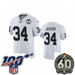 Youth Oakland Raiders #34 Bo Jackson White 60th Anniversary Vapor Untouchable Limited Player 100th Season Football Jersey