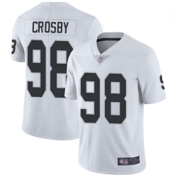 Youth Raiders 98 Maxx Crosby White Stitched Football Vapor Untouchable Limited Jersey
