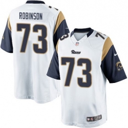 2014 NFL Draft St.Louis Rams #73 Greg Robinson white Elite Jersey