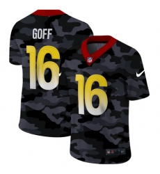 Los Angeles Rams 16 Jared Goff Men Nike 2020 Black CAMO Vapor Untouchable Limited Stitched NFL Jersey