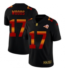 Los Angeles Rams 17 Robert Woods Men Black Nike Red Orange Stripe Vapor Limited NFL Jersey