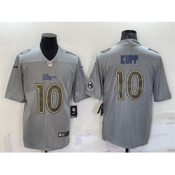 Men Los Angeles Rams 10 Cooper Kupp Grey With Patch Atmosphere Fashion Stitc