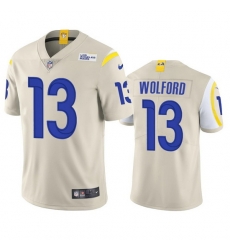 Men Los Angeles Rams 13 John Wolford Bone Vapor Untouchable Limited Stitched Football Jersey