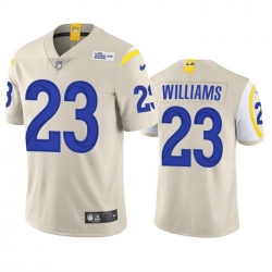 Men Los Angeles Rams 23 Kyren Williams Bone Vapor Limited Stitched Football Jersey