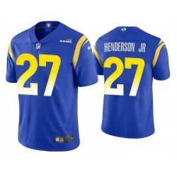 Men Los Angeles Rams 27 Darrell Henderson Jr  Royal Vapor Untouchable Stitched Football Jersey