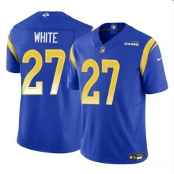 Men Los Angeles Rams 27 Tre'Davious White Blue 2024 F U S E  Vapor Untouchable Stitched Football Jersey