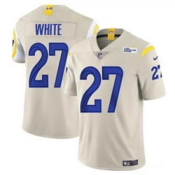 Men Los Angeles Rams 27 Tre'Davious White Bone Vapor Untouchable Stitched Football Jersey