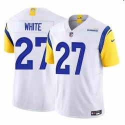 Men Los Angeles Rams 27 Tre'Davious White White 2024 F U S E  Vapor Untouchable Stitched Football Jersey
