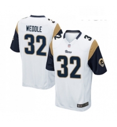 Men Los Angeles Rams 32 Eric Weddle Game White Football Jersey