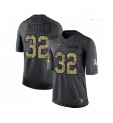 Men Los Angeles Rams 32 Eric Weddle Limited Black 2016 Salute to Service Football Jersey