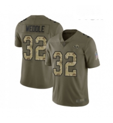 Men Los Angeles Rams 32 Eric Weddle Limited Olive Camo 2017 Salute to Service Football Jersey