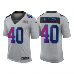 Men Los Angeles Rams 40 Von Miller 2022 Grey Super Bowl LVI Limited Stitched Jersey