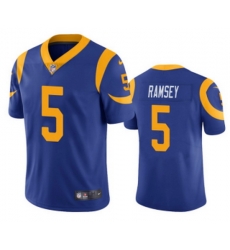Men Los Angeles Rams 5 Jalen Los Angeles Ramsey Blue Vapor Untouchable Limited Stitched Jersey