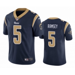 Men Los Angeles Rams 5 Jalen Los Angeles Ramsey Navy Vapor Untouchable Limited Stitched Jersey