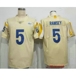 Men Los Angeles Rams 5 Jalen Los Angeles Ramsey cream 2021 new vapor untouchable stitched nfl nike limited Jersey