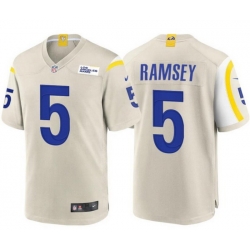 Men Los Angeles Rams #5 Jalen Ramsey Bone Stitched Football Limited Jersey