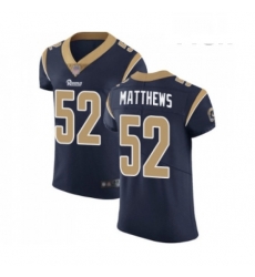 Men Los Angeles Rams 52 Clay Matthews Navy Blue Team Color Vapor Untouchable Elite Player Football Jersey