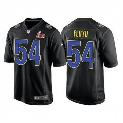 Men Los Angeles Rams 54 Leonard Floyd 2022 Black Super Bowl LVI Game Stitched Jersey