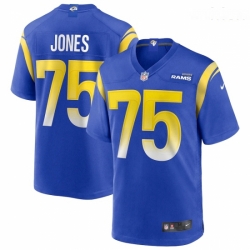 Men Los Angeles Rams #75 Deacon Jones Nike Royal Game Retired Player Jersey
