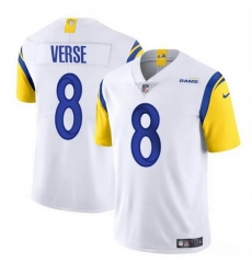 Men Los Angeles Rams 8 Jared Verse White 2024 Draft Vapor Untouchable Stitched Football Jersey