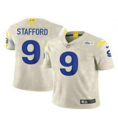 Men Los Angeles Rams 9 Matthew Stafford Cream 2021 NEW Vapor Untouchable Stitched NFL Nike Limited Jersey