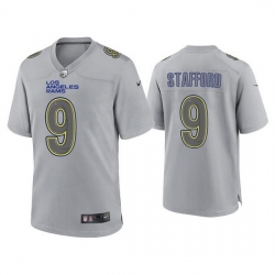 Men Los Angeles Rams 9 Matthew Stafford Grey Atmosphere Fashion Stitched Game Jersey