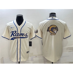 Men Los Angeles Rams Bone Team Big Logo With Patch Cool Base Stitched Baseb