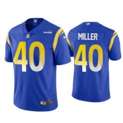 Men Los Angeles Rams Von Miller 40 Blue Stitched NFL Jersey