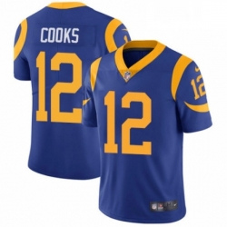 Men Nike Los Angeles Rams 12 Brandin Cooks Royal Blue Alternate Vapor Untouchable Limited Player NFL Jersey