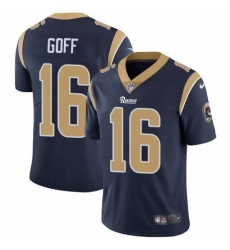 Men Nike Los Angeles Rams 16 Jared Goff Navy Blue Team Color Vapor Untouchable Limited Player NFL Jersey