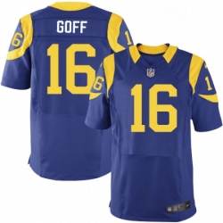 Men Nike Los Angeles Rams 16 Jared Goff Royal Blue Alternate Vapor Untouchable Elite Player NFL Jersey