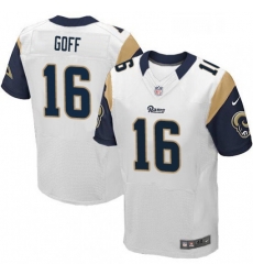 Men Nike Los Angeles Rams 16 Jared Goff White Vapor Untouchable Elite Player NFL Jersey