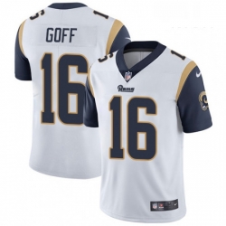 Men Nike Los Angeles Rams 16 Jared Goff White Vapor Untouchable Limited Player NFL Jersey