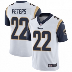 Men Nike Los Angeles Rams 22 Marcus Peters White Vapor Untouchable Limited Player NFL Jersey