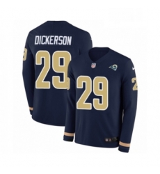 Men Nike Los Angeles Rams 29 Eric Dickerson Limited Navy Blue Therma Long Sleeve NFL Jersey